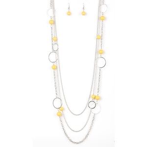 Always Sunny Multilayered Necklace & Earring Set